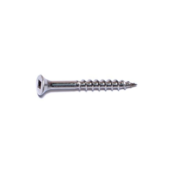Buildright Deck Screw, #8 x 1-5/8 in, 18-8 Stainless Steel, Flat Head, Square Drive, 800 PK 08560 - main